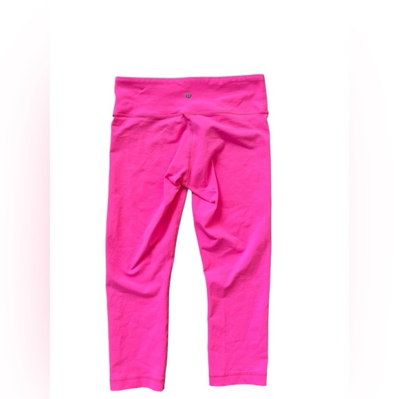 Lululemon Pink Cropped Leggings Pants  Size 6 - Picture 4 of 8